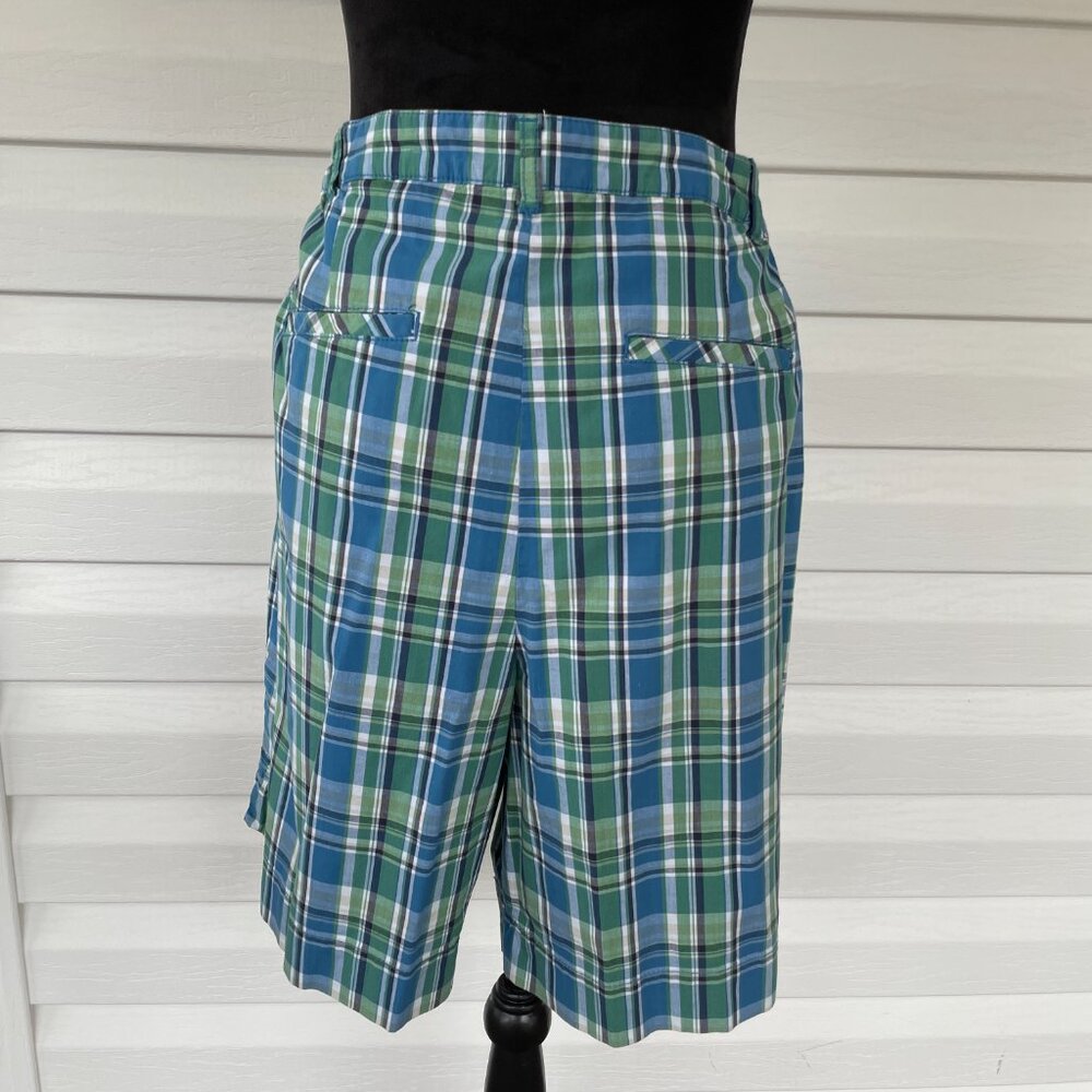 CJ BANKS Short Outfit Blue Plaid 18 W X - Picture 5 of 5